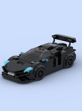 MOC小颗粒拼插积木赛车Huracan模型儿童益智手工DIY玩具礼物摆件