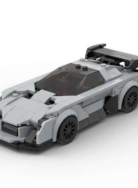 MOC国产小颗粒积木speed赛车尼桑vision GT跑车模型儿童益智玩具