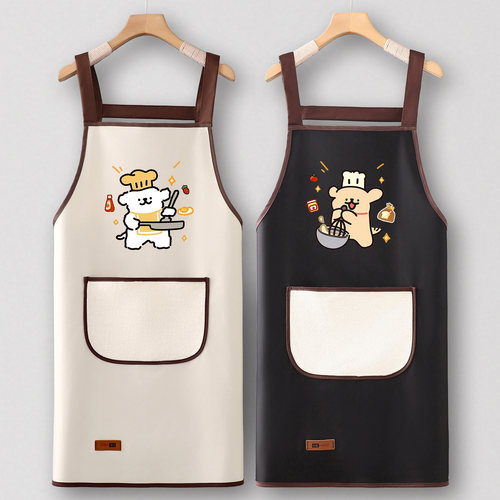 围裙摆摊年轻人厨房防水防油