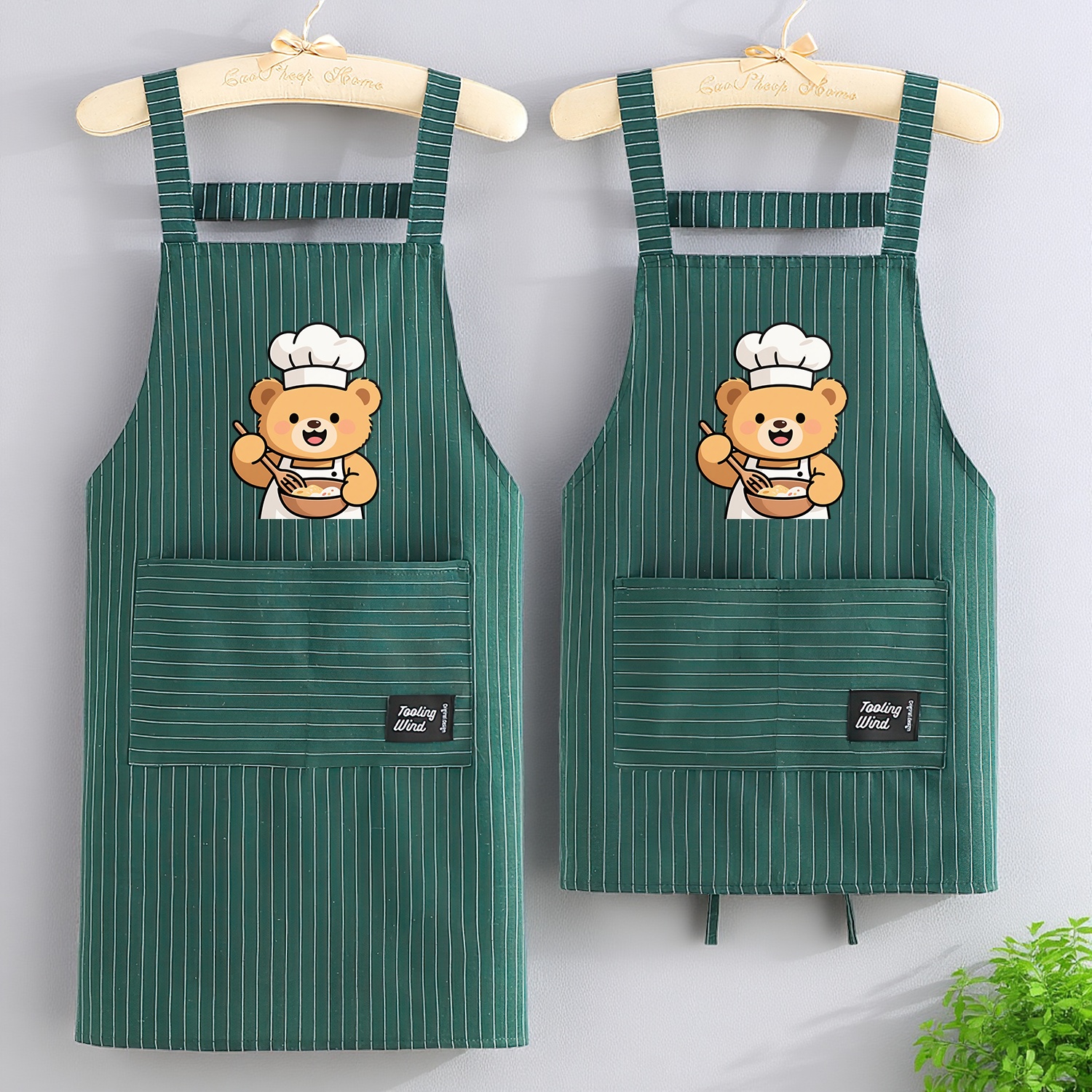 服务员围裙厨房家用纯棉工作服