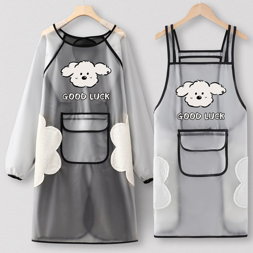 TPU透明防水长袖罩衣冬季新款