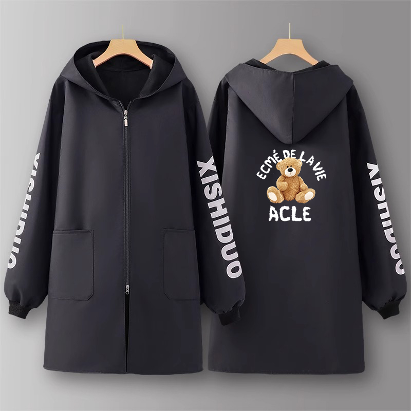 定制印字加绒加厚罩衣长袖围裙