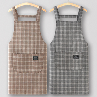 园艺围裙厨房家用纯棉做饭年轻款工作服劳保餐饮上班专用2025新款