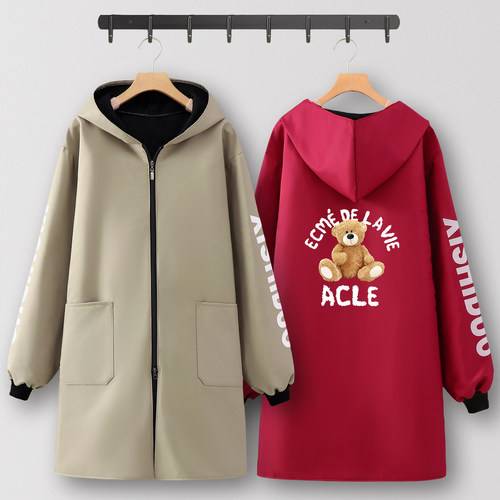 罩衣女新款加绒加厚防水围裙