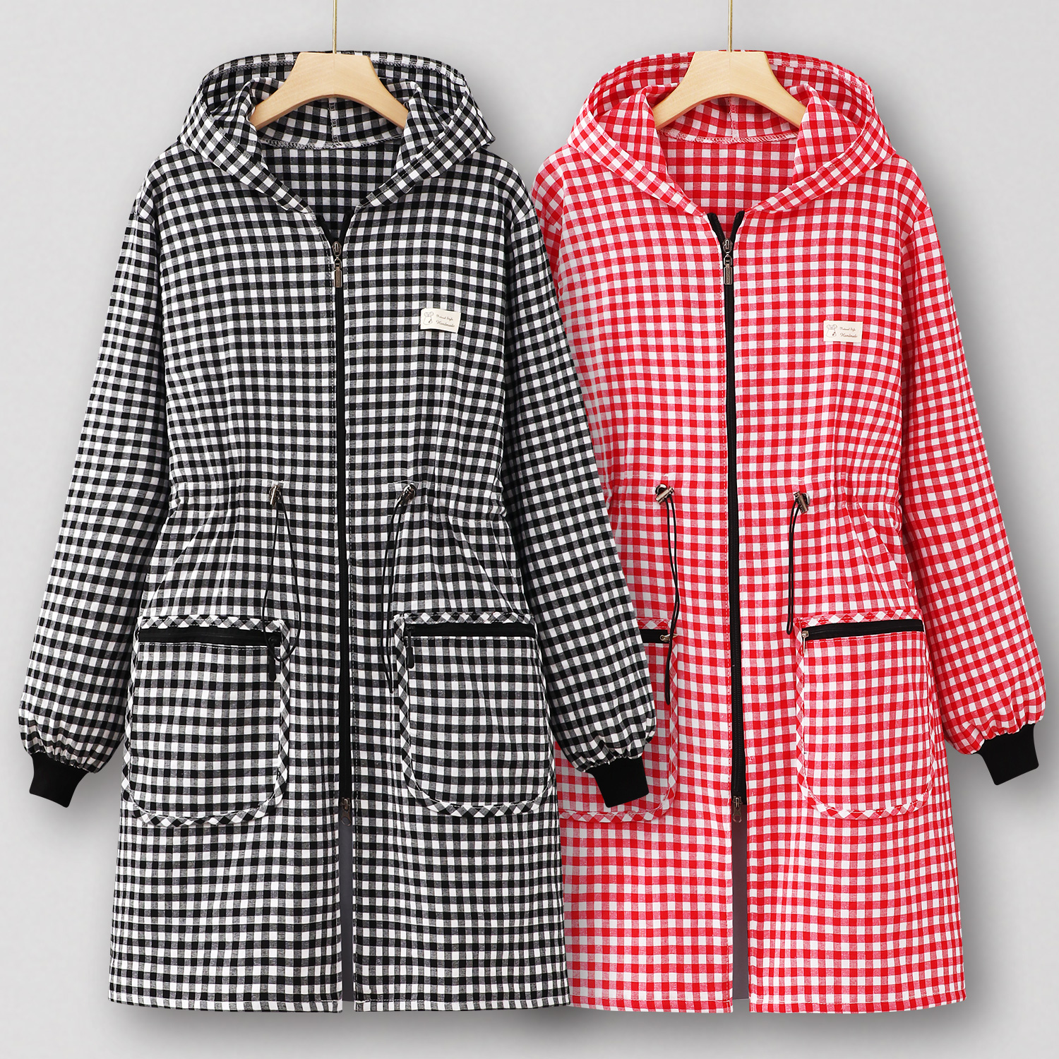 洋气可外穿罩衣围裙厨房家用