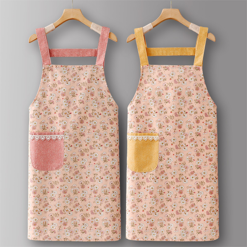 纯棉围裙家用厨房工作服女
