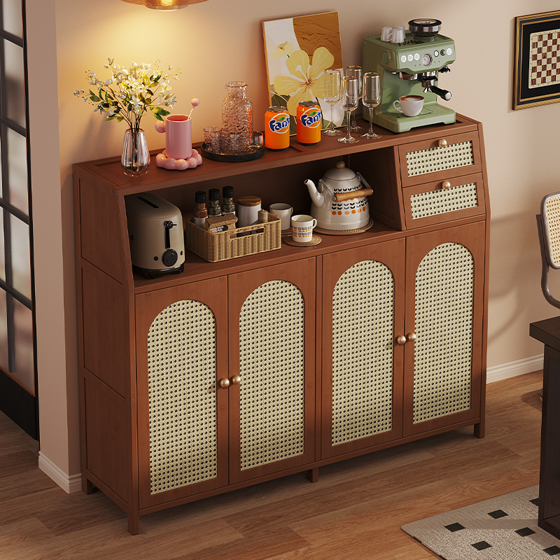 餐边柜靠墙一体储物柜多层收纳柜