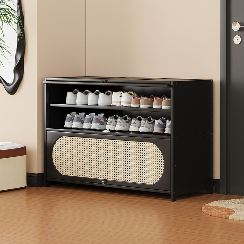 竹中生智黑色中古风鞋架工厂直销