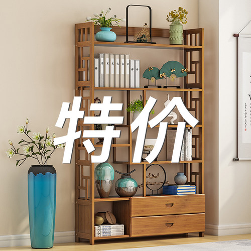 新中式风展示柜茶叶收纳博古架