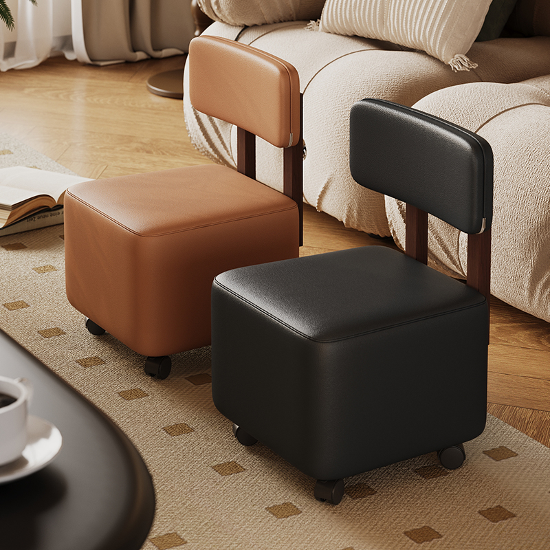 茶几凳子家用小板凳坐客厅实带靠背小椅子护腰软坐垫儿童结实耐用