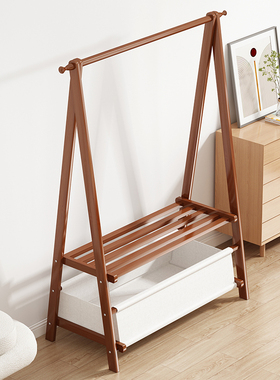 衣帽架子折叠宿舍卧室床边落地小衣架挂衣架收纳置物家用放衣神器