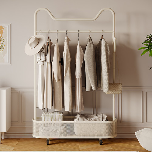 衣架卧室落地放脱下的衣服不占空间带轮可移动次净衣架子2025新款