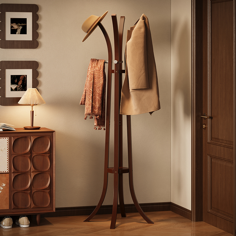 落地式衣帽架家用卧室床尾