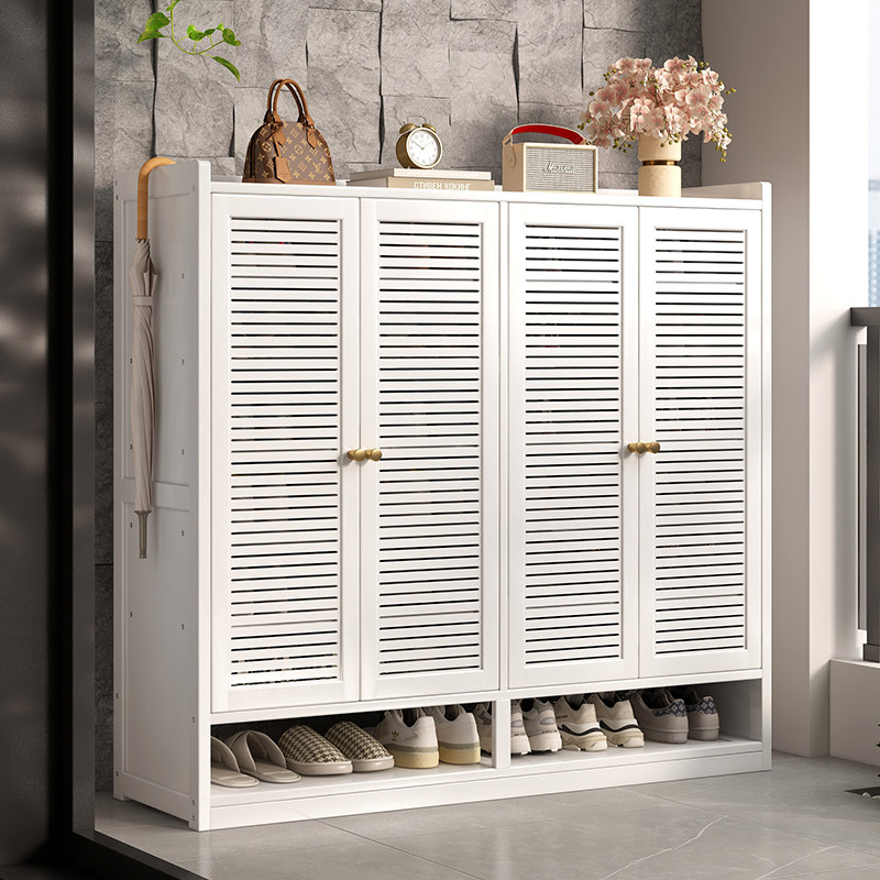 家用门口鞋柜白色多层阳台一体玄关鞋架子高级感落地简易入户神器,住宅家具,鞋架,淘宝优惠券,粉丝福利购,淘宝优惠卷
