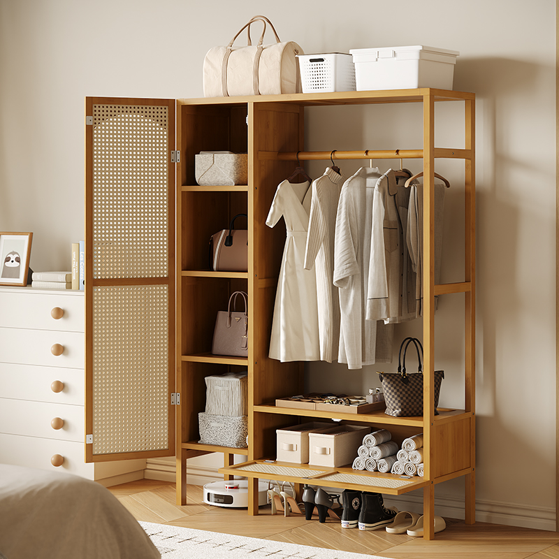 家用卧室落地式置衣架挂衣架2025新款衣服置物架开放式衣柜衣帽架