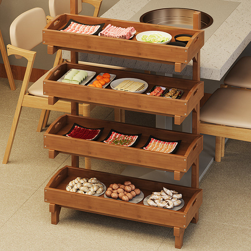 置物架子菜架多层火锅店专用厨房放菜品分层架饭店商用蔬菜盘楠竹,住宅家具,搁板/置物架/家用陈列架,淘宝优惠券,粉丝福利购,淘宝优惠卷