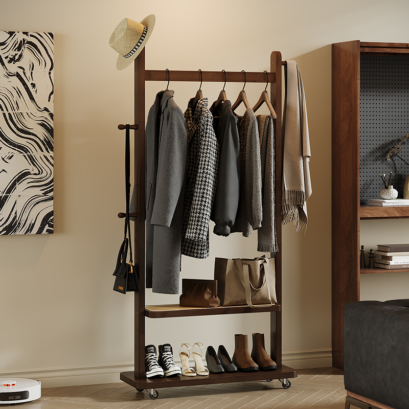 衣帽架2025新款落地挂衣架立式床边晚上放衣神器挂包架次净衣架子