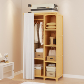 卧室墙角小衣柜家用单人推拉单门简易楠竹收纳柜租房2025新款 爆款