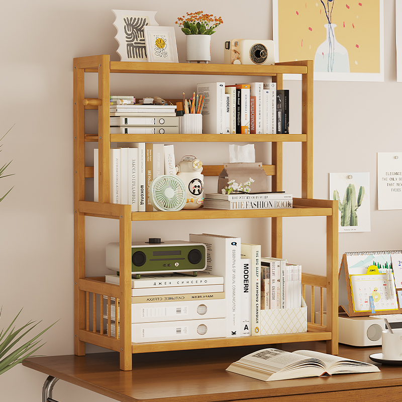 桌面书架置物架墙边小窄柜儿童不占空间书柜学生家用多层收纳架子