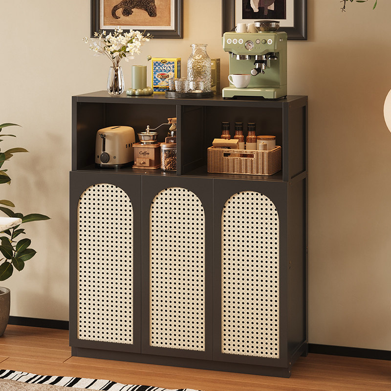 厨房餐边柜复古大容量微波炉置物架橱柜放锅具茶水柜带柜门储物柜,厨房/烹饪用具,厨房置物架/置物柜/角架,淘宝优惠券,粉丝福利购,淘宝优惠卷