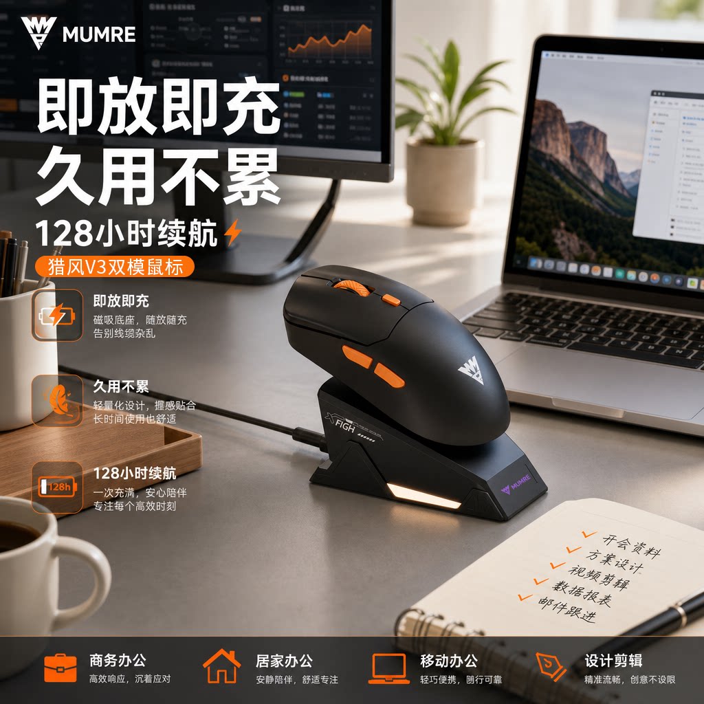 牧马人猎风V3无线双模鼠标图片