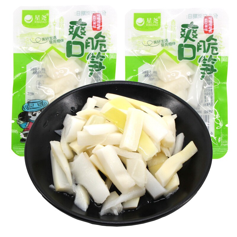 星尧爽口脆笋条小包装竹笋尖片休闲食品解馋宿舍校园开袋即食零食