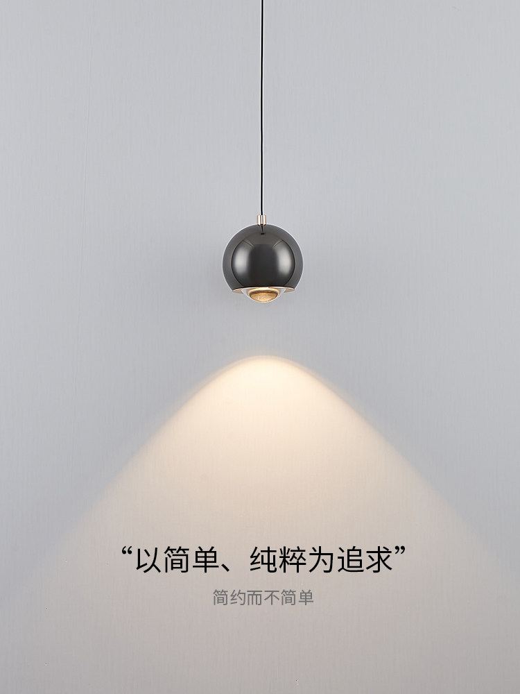 床头吊灯现代简约轻奢极简网红卧室长线单头吧台灯伸缩升降小吊灯