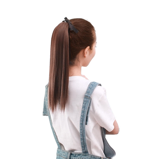 假发马尾 女 绑带式长直发短发黑色高马尾超轻扎辫子仿真人发自然