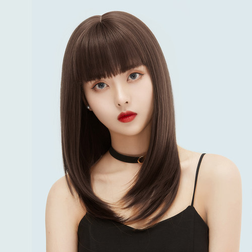 头套式仿真人自然风长头发假发