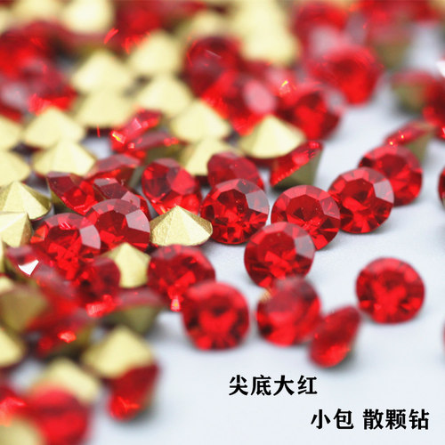 SUNLEAD义乌尖底圆形大红色美甲