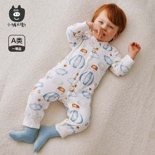 小猪大卫新生儿秋季保暖连体衣男女宝宝