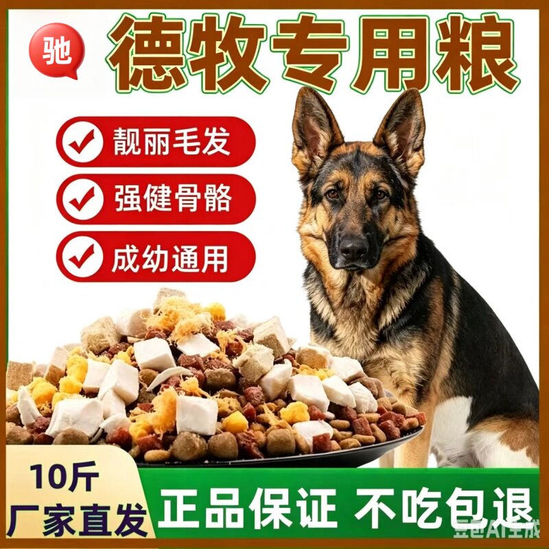 德牧专用狗粮40斤幼成犬通用型大型犬狼青狼狗德国牧羊犬滋满月后