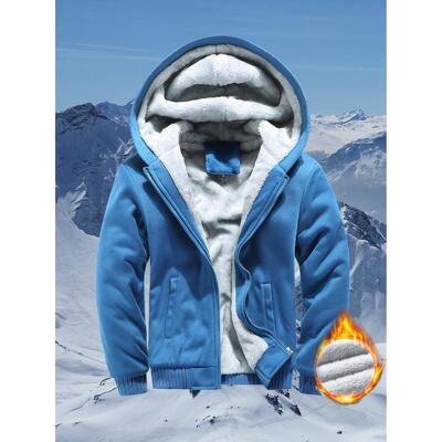 E 11727 Men's Zippered Fleece Hoodie 士拉链开衫