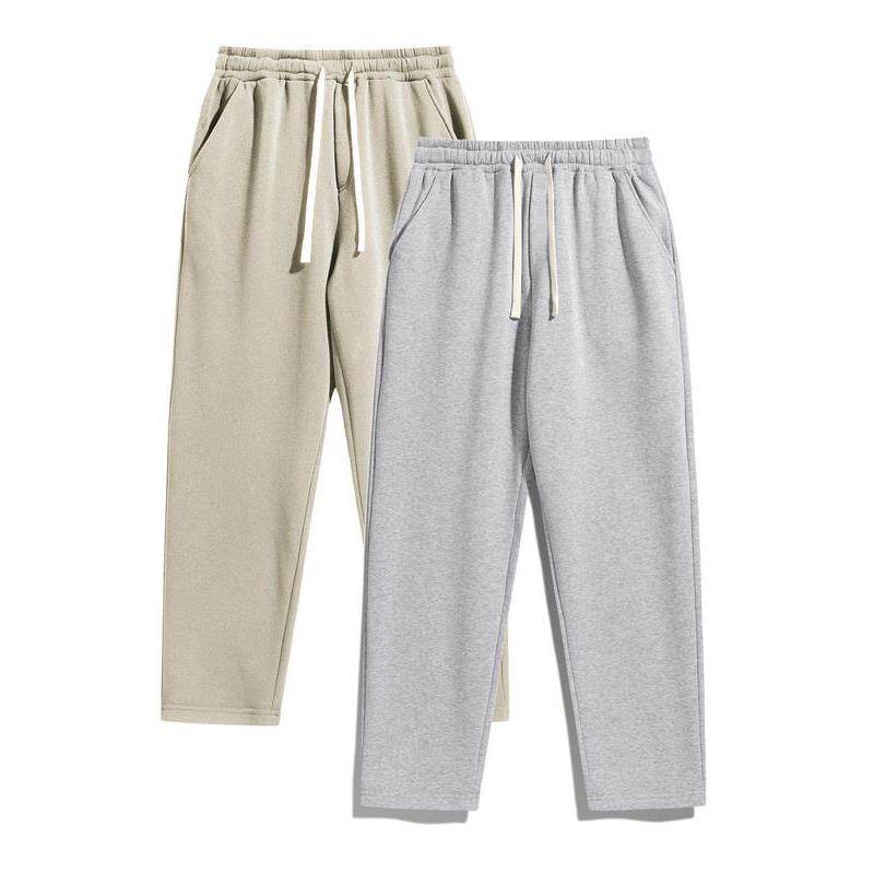 M 31067 Grey Solid Color Men's Casual Pants 灰色休闲长裤