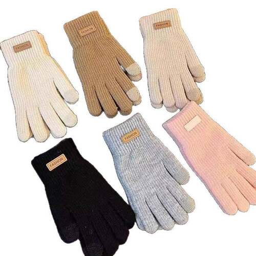 N 38798 Touch Screen Warm Gloves Fashion Patch时尚手套