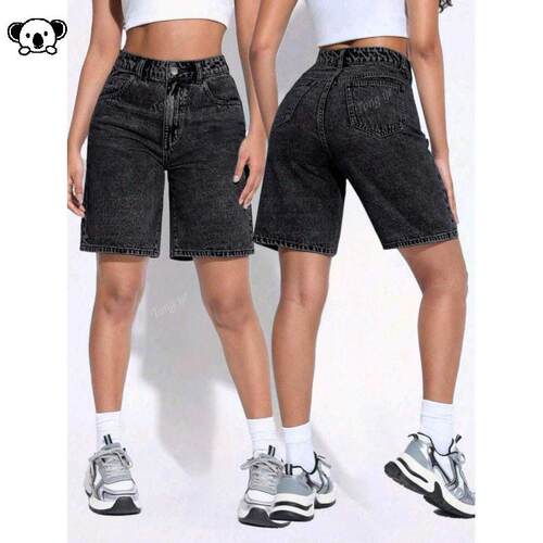 M 52333 Women High Waist Denim Shorts Fashionable牛仔短裤