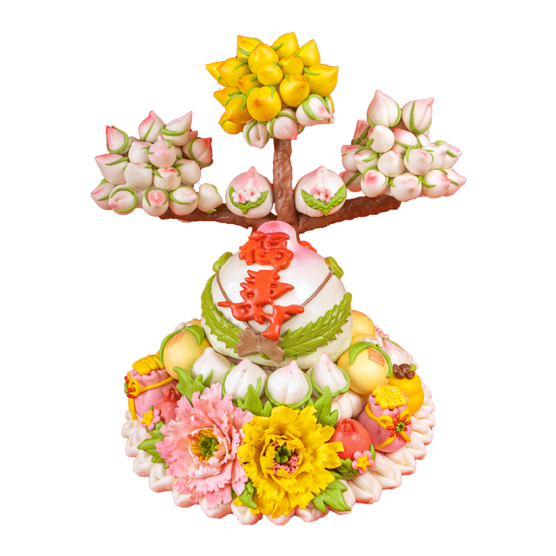 寿桃馒头生日老人祝寿花馍花样福中式糕点/新中式糕点