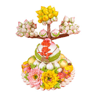 寿桃馒头生日老人祝寿花馍花样福禄寿胶东花饽饽中式生日蛋糕寿包