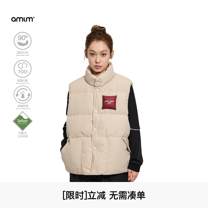 坎肩三防无袖抗寒冬季羽绒马甲