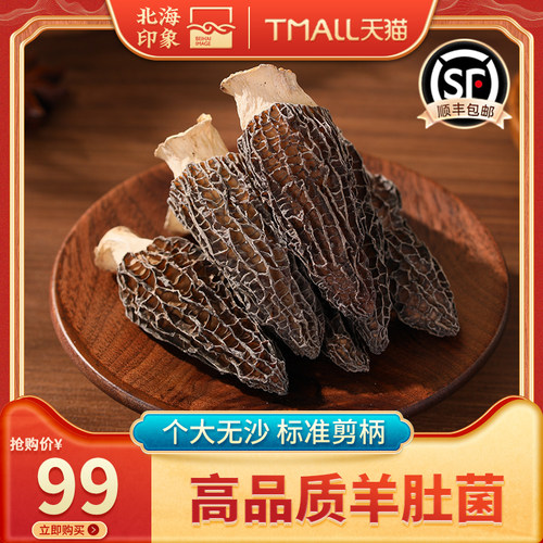 北海印象羊肚菌食用菌当季羊肚菇煲汤新货特产菌菇500g厚实无硫