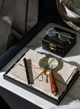 E-Pin 逸品家居简约样板间床头柜摆件软装首饰盒装饰灯搭配陈列