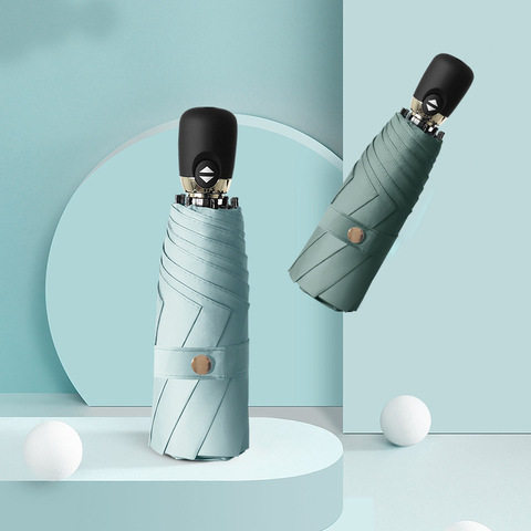 新款钛银伞遮阳伞银胶伞晴雨伞全自动全自动防晒折叠五折伞防晒