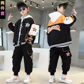 安奈儿联名儿童男童运动套装 2026春秋中大童男孩棒球服外套两件套