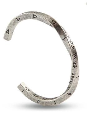 欧美维京战镯钛钢手镯手链男简约男女个性复古莫比乌斯开口手镯