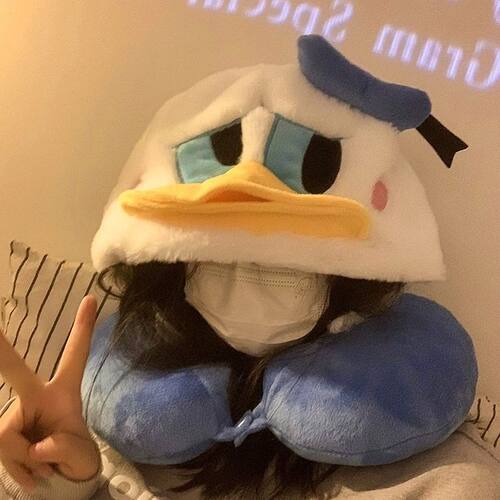 u型枕带帽子可爱卡通二合