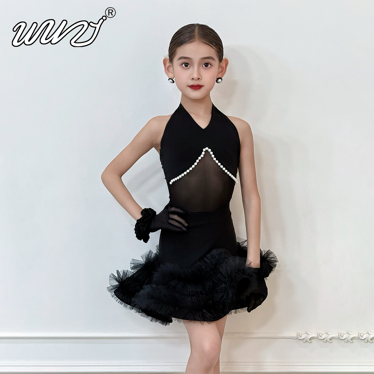 舞姿拉丁舞服女童练习服2026夏新款新品少儿童舞蹈套装分体练功服
