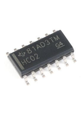 SN74HC02DR SOIC-14 四路2输入正与非门 贴片逻辑芯片电子元器件