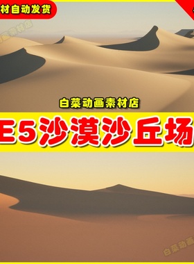 UE5 Nanite Sand Dunes 1 NSD1 荒凉沙漠沙丘环境场景5.2