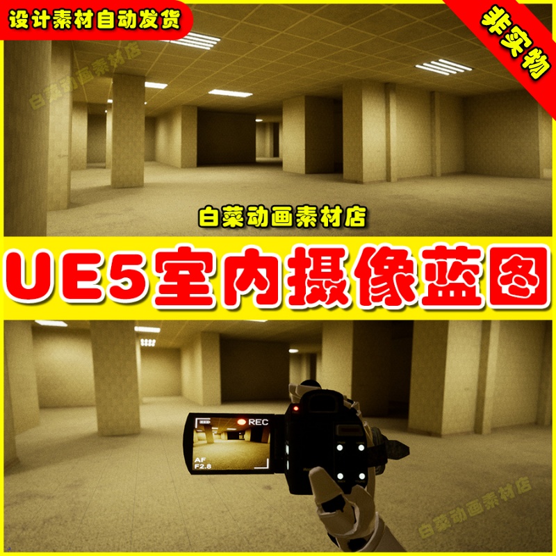 UE5 The Backrooms + Camcorder 室内监控摄像蓝图5.0