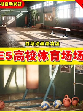 UE4UE5 Highschool Gym 34 Assets 高校体育馆运动足球场场景5.2